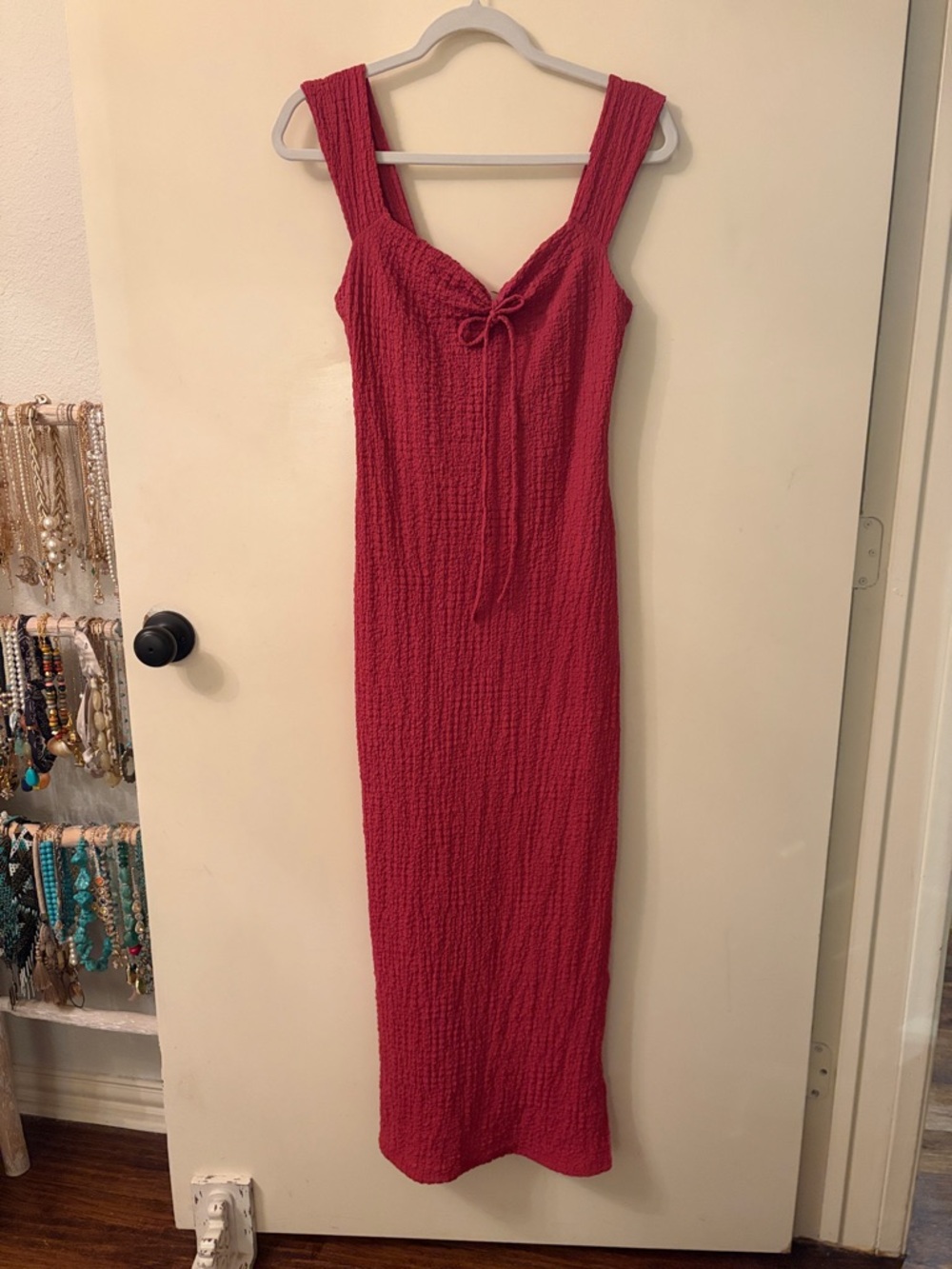 Jessica Simpson Raspberry Knit Maxi Dress